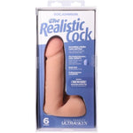 Doc Johnson The Realistic Cock with Removable Suction Cup - ULTRASKYN - 6 Inch - F-Machine and Harness Compatible Dildo - Vanilla