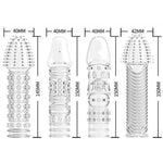 Transparent Male Condoms with Fine Ring and Extended Sleeve for a Unique Intimate Experience