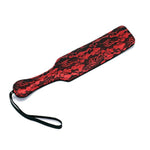 Leather Spanking Paddle - Lace Leather Spanking Toy For Sex, Red