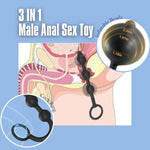 Inflatable Silicone Anal Beads Air Pump Detachable Adjustable Size Adult Sex Toy