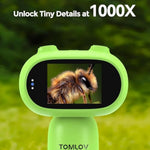 P30 Microscope For Kids, Portable 1000X Slides Digital Microscope With 2" Screen, Hd 16Mp Camera & 1080P Video, Pocket Coin Magnifying Glass With Light, Mini Handheld Magnifier For Trichome