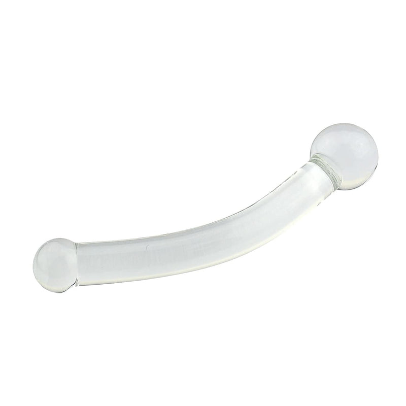 Clear Glass Double-Ended Dildo Penis Wand -- Crystal Glass Anal Beads Butt Plug Pleasure Wand Massager G Spot Adult Sex Toys For Women 1.0 Count
