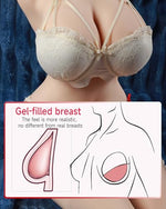 18.74lb TPE Sex Doll with Leg, Gel Breast Dual Channel Male Masturbator
