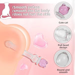 Glass Anal Plugs Anal Beads Cute Clear Butt Plugs Crystal Dildo Female For G-Spot Massage Adult Sex Toys For Couples (M)