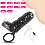Vibrating Penis Sleeve Male Cock Rings Penis Exercise Extender Enlarge Delay Glans Ring 10 Vibration Modes Couple Vibrator For Erection Enhancement Delayed Ejaculation Sm Sex Toys