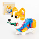 Cute Animal Micro Mini Building Blocks Kit, Corgi Dog Micro Bricks Building Toys For Adults, Party Favors For Kids 12-14+ Years Old, Birthday, Carnival Prizes (997 Pcs)