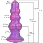 Knotted Monster Dildo Ovipositor Dildo Hollow Tunnel With 5 Eggs, Adult Sex Toy For Women, Couples, 6.89'' Luminous Wolf Knotted Dildo Women Sex Toys - Large Luminous Egg