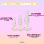 Anal Butt Plug Training Kit – 3 Sizes (Small, Medium, Large), Silicone, Waterproof, Flexible & Body-Safe, Beginner To Advanced Butt Plug Trainer Set (Confetti)