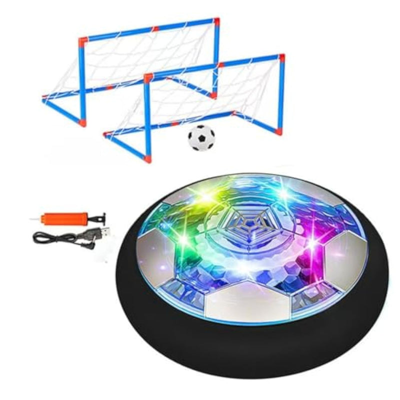Hover Soccer Ball Set, Indoor Soccer Ball 4 In 1 Rechargeable Air Power Soccer With Led Lights And Foam Bumper Protection Gifts For Boys Girls 3 4 5 6 7 8-12 Year Old Kids