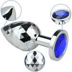 Metal Butt Plug Jewel Anal Plug With Rhomboid Surface For Prostate Massage Anal Training Adult Sex Toys For Men Women Couples