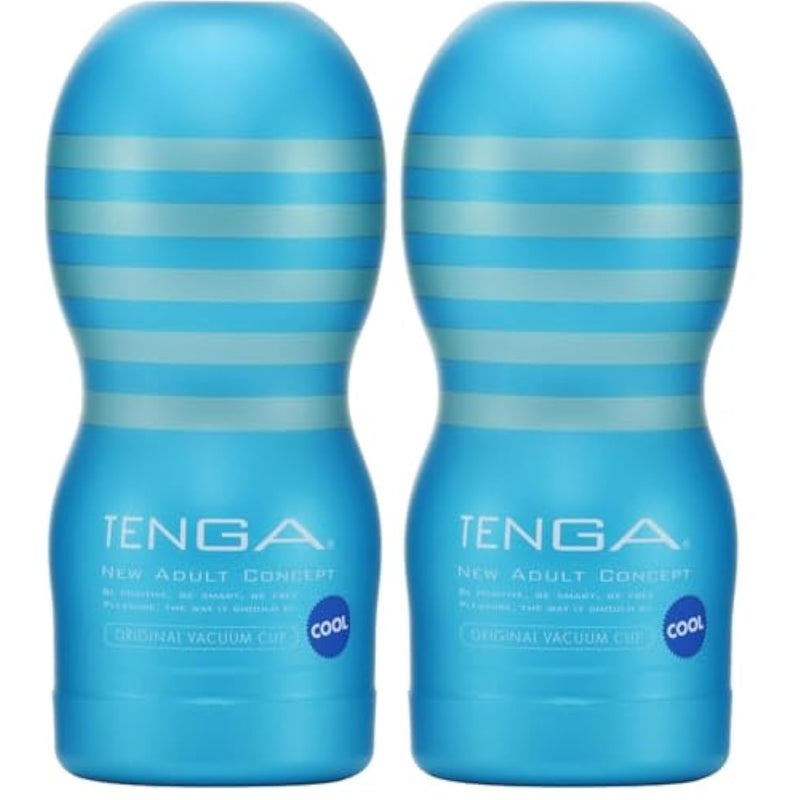 Tenga TENGA Cool Original Vacuum Cup TOC-201C Disposable Male Masturbator, Blue (Pack of 2)