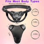 Adjustable Strap On Harness Adult Sex Toys,Comfortable And Secure Strapless Desi Unisex Adult Sex Toy.Adjustable Velcro Straps, For Men, Women, Lesbian Couples, Pegging Play (Black)