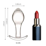 2.8" Small Glass Anal Butt Plugs,Crystal Anal Trainer Toys For Gay Women Couple,Adult Sex Toys And Games For Female & Male,Features A Tapered Tip With Flared Handles