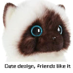 Lifelike Siamese Cat Stuffed Animal-White 7.87", Stuffed Cat Plush Toy,Little Cat Plush, Cat Stuffed Animals For Girls,Gifts For Kids, Home Decor