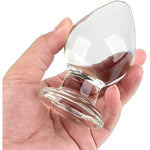 Large Glass Butt Plug Crystal Anal Plug 2.36 Inch Prostate Massager Pleasure Bum Plug For Comfortable Wearing Mushroom Shaped Anal Trainer