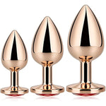 3Pcs Anal Plug Set, Sexy Toys Small Medium Large Luxury Metal Butt Toys Round Shaped Anal Trainer Jewel Butt Plug Kit Sm Adult Sex Toys For Women Men Sex Gifts