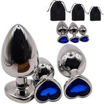 Metal Anal Plug Set, 3Pcs - Sex Toys For Adults, Premium Adult Toys, Durable Anal Toys For Beginners To Advanced Users