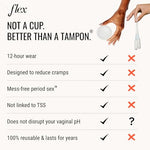Flex Reusable Disc | Reusable Menstrual Disc | Tampon, Pad and Cup Alternative | Capacity of 6 Super Tampons | Lasts for Years | Includes Carrying Pouch & 2 Free Disposable Discs