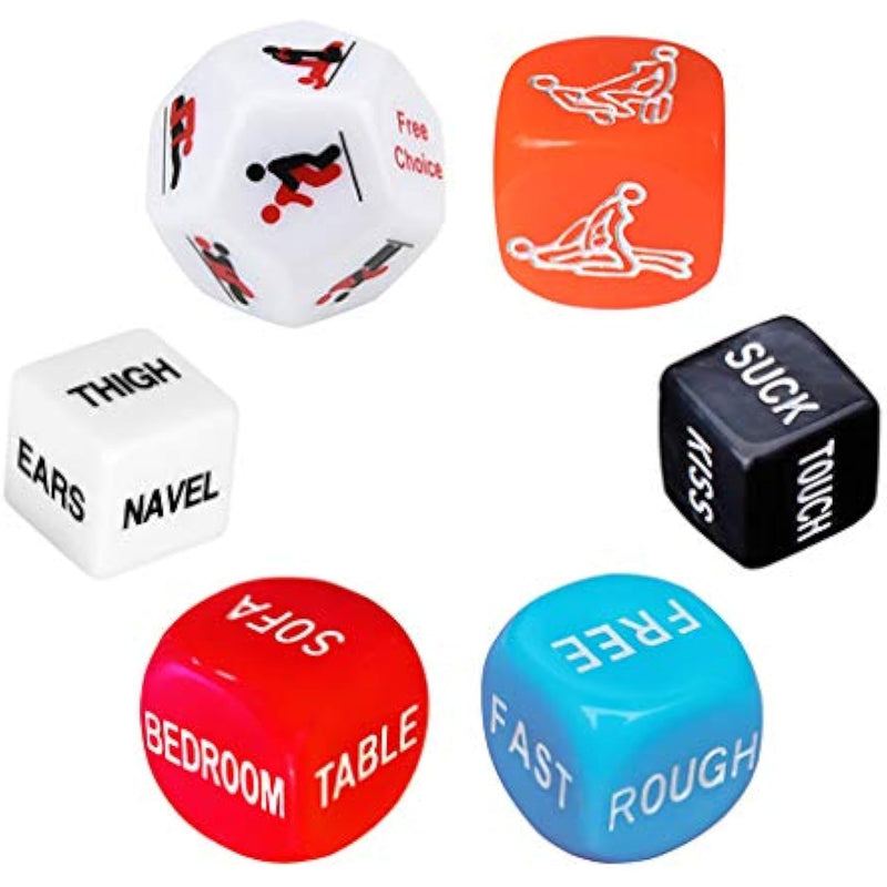Funny Date Night Dice For Couples Valentine'S Day Gift For Women Men Decider Dice Couple Game Dice For Girlfriend Boyfriend Wedding Anniversary Christmas Birthday Gifts 64-Small-White