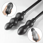 Expand Inflatable Double Anal Plugs Silicone Butt Plug With Long Inflatable Tube For Easy Use Adjustable Size Anal Sex Toy For Gay Lesbian Couple Play
