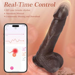 Black Dildo Sex Toys For Women - Silicone Vibrator Dildo Adult Sex Toys?Sex Machine 8 Inch Dildo Fake Penis Anal Dildo G-Spot And Couples With 5 Thrusting & Vibrators Modes Adult Sex Toys & Games