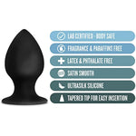 Anal Adventures Platinum Ultrasilk Silicone Stout Butt Plug - 3 Inch Medium Smooth Satin Compact Anal Trainer Prostate Massager With Suction Cup - Adult Toy For Couples & Beginners