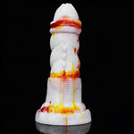 Multi Color Soft Feeling Alien Dildo Couple Use With Suction (Red+Yellow+White)