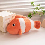 19.6 Inch Clownfish Throw Pillow Hugging Clown Fish Plush Clownfish Stuffed Animal Toys Clown Fish Pillow Sofa Cushion Clownfish Gift For Kids Or Lovers In Valentine'S Day, Birthday...