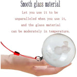 Glass Anal Plugs With Drawstring Egg-Shaped Crystal Butt Plug Prostate Massager,Glass Anal Beads Crystal G-Spot Personal Massage Stimulation Anal Training Expander Dildo For Men Women (5Cm)