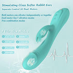 Rabbit Realistic G Spot Vibrator Sex Toys, 7 * 7 Vibrating Modes 8.4'' Couple Vibrators Anal Dildo Wand Adult Toys, Adult Sex Toys For Women And Couples Pleasure (Light Green)