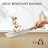 Nonstick Ceramic Frying Pan Skillet with Lid, 8 Inch Omelet Pan, Healthy Non Toxic Chef Pan, Induction Compatible Egg Pan with Heat Resistant Handle, PFAS-Free
