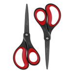 Heavy Duty Office Scissors 8 Inch Titanium Non Stick 2 Pack