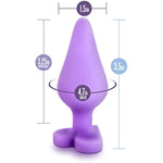 Eden Adult Sex Toy - Heart Shape Base Silicone Anal Plug - 3.5 Inch - Soft, Safe Butt Plug For Beginners - Smooth & Firm Tapered Tip For Prostate Play & Anal Training - Men, Women & Unisex - Pink