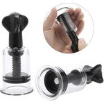 3 Size Screw Pump 2Pcs Nipple Vacuum Cup Sucker Enlargement Enhancer Sucking Nipple Pump Nipple Inversion Manual Massage Relaxation Relief (2.5Cm)