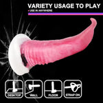 6.5 Inch Pink Orca Curved Design Dildo, Large Monster Dildos Strong Suction Cup For Hands-Free Play,G Spot Stimulation Dildo (M)