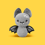 Beginner Bat Crochet Kit, DIY Halloween Yarn Craft Set with Needles & Instructions