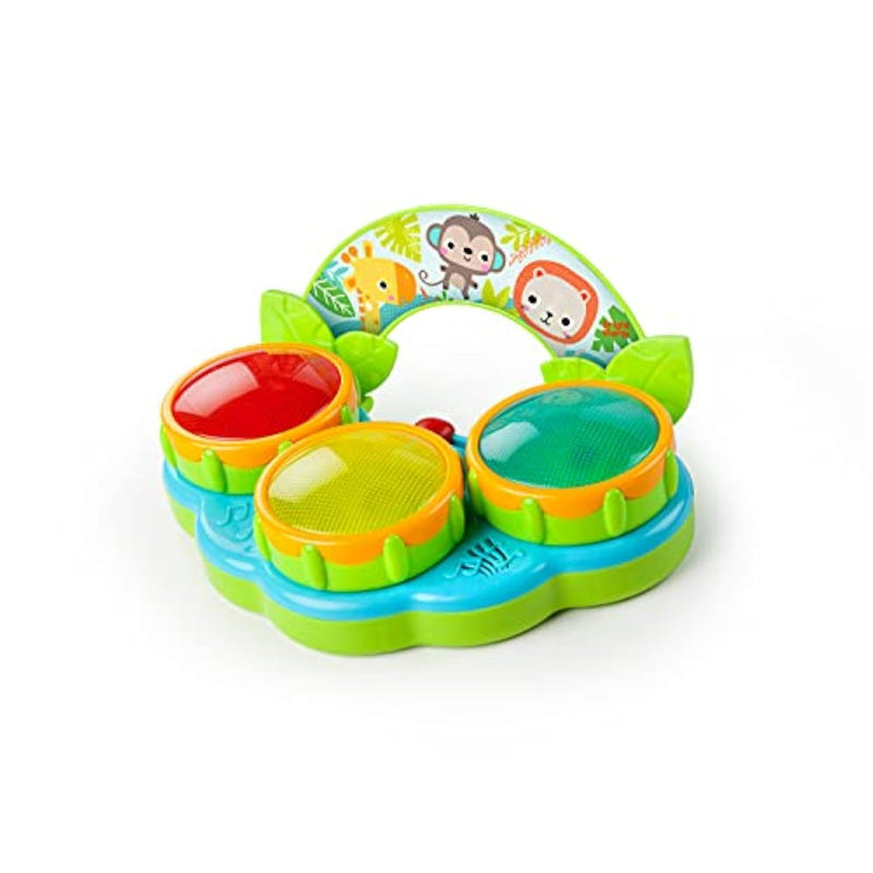 Bright Starts Safari Beats Musical Drum Toy with Lights, Ages 3 Months +, M