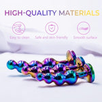 3 Pcs Metal Anal Butt Plug Sex Toys, Stainless Steel Butt Beads With Jewelry Design For Women Men And Couple,Prostate Massager Anal Training Set Adult Toys For Beginners