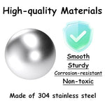 Metal Anal Beads All Steel Ultra Sturdy Butt Bead Plug with Pull Ring for SM Sex Game, Large Long Anal Snake Vaginal Dilator BDSM Toy Ass G-spot Stimulator Prostate Massage Female Adult Sex Toys