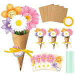 28 Pcs Mother’s Day Flower Bouquet Craft Kit, DIY Gift for Mom & Teacher Appreciation