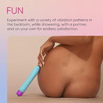 Densa Flexible Long Bullet Vibrator For Women - Female Sex Toys With 8 Vibration Modes & Boost Mode - 100% Waterproof, Magnetic Usb Charging, Liquid Silicone, Travel-Friendly Adult Toys (Light Blue)