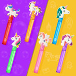 24 Pack Unicorn Bubble Wands for Kids, Rainbow Party Favors & Goodie Bag Fillers