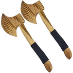 - 2-Pack - Wooden Toy Axe Hatchet - Handmade - Lightweight Wood Toy Hatchet Set For Outdoor Play