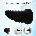 8In Anal Toys Huge Dildo, 3.3In Diameter Anus Dilator Screw-Threads Design,Anal Beads Butt Plugs, Thick Liquid Silicone Dildo For Men Women Couple,With Strong Suction Cup