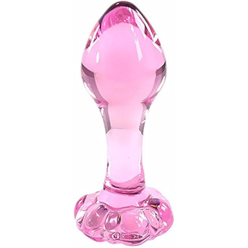 Pink Crystal Anal Dildo Glass Anal Butt Plug Anus Stimulator In Adult Games For Couples, Erotic Sex Toys For Women