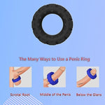 Silicone Cock Ring For Men, Imitation Tyre Penis Ring Chastity Device, Testicle Stretch Erection Rings Adult Penis Bondage Sex Toy (Black)