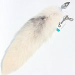Multi-Function Fox Tail Anal Plug With Stylish Keychain Attachment (White, Small Plug)