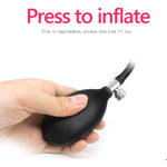 Inflatable Butt Anal Plug Silicone Expand Prostate Pump Waterproof Butt Sex Toy For Male, Female And Beginners (C Double Steel Balls)