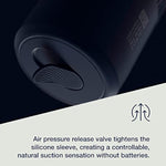 Pow Manual Male Masturbator Adult Sex Toys For Men | Intensity Suction Control Male Stroker | Discreet Pocket Pussy Masturbation Cup | Cleantech Silicone & Waterproof | Gifts For Men | Blue