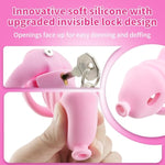 Male Chastity Cage, Silicone Cock Cage With 4 Adjustable Rings, Chastity Belt & Invisible Lock, Lightweight Chastity Device, Adult Sex Toys Comfortable Bondage Gear For Long Term Wear